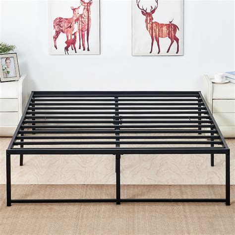 full size metal bed frame no box spring needed|beds without box spring required.